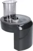 A black food processor attachment with a clear measuring cup on top, set against a white background. Produktbild-Vorschau