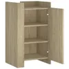 A wooden cabinet with open doors and shelves. Anteprima dell’immagine prodotto