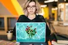 MuchoWow® Laptop Aufkleber Sticker Cover Rosen - Wasser - Produktbild-Vorschau 5
