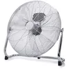 A chrome floor fan is shown against a white background. Produktbild-Vorschau