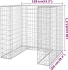vidaXL Mur en gabion pour poubelles Acier galvanisé Voir les images du produit 8