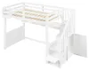Lit superposé en bois 90x200, avec rangements intégrés, Voir les images du produit 20