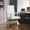 A white office chair is shown in a room with blinds and curtains in the background. Produktbild-Vorschau