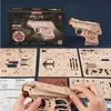 3D puzzle Mini pištoľ, ROKR, drevené, 125 dielikov Náhľad obrázku produktu 6