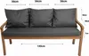 Coussins pour banc de jardin Gris foncé | Coussin d'assise Voir les images du produit 3