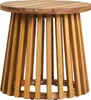 Miliboo - Runder niedriger Gartentisch aus Massivholz D40 Produktbild-Vorschau 1