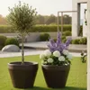 HowHomely | Pot de fleurs - Cache-pot - marron - L61xH56 cm Voir les images du produit 11