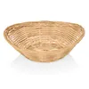 Tischkorb / Brotkorb oval beige Holz 23,5 x 18,5 x 6 cm Produktbild-Vorschau 2