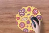 MuchoWow® Mauspad Mousepad Muster - Blumen - Lila - Orange Produktbild-Vorschau 4