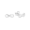 s.Oliver 2017247 Damen Ohrstecker Infinity Silber Weiß Produktbild-Vorschau 1