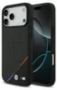 A black BMW branded phone case is shown next to a smartphone. Náhľad obrázku produktu