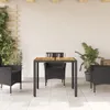 vidaXL Tavolo da giardino con piano in legno nero 90x90x75 Anteprima dell’immagine prodotto 3