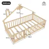 Merax Lit d'enfant 90x190 cm, Lit plat avec barre de Voir les images du produit 9
