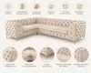 Ecksofa Moet L-Form beige 202x323 cm groß – Wohnlandschaft Produktbild-Vorschau 3