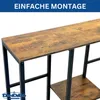 A close-up view of a wooden and metal shelf unit, likely a beverage crate rack, against a white background. Produktbild-Vorschau