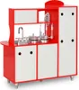 vidaXL Spielküche Kinder MDF 84x31x89 cm Rot Produktbild-Vorschau 3