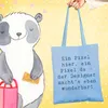 Mr. & Mrs. Panda Tote Bag Spruch Designer Pixel Kunst - Sky Produktbild-Vorschau 2
