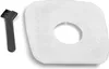 A cleaning set for a robot vacuum cleaner, consisting of a filter and a small brush, is shown against a white background. Produktbild-Vorschau