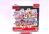 The image shows the packaging of a Minnie Mouse puzzle set for children. Produktbild-Vorschau