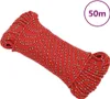 vidaXL Corde de bateau rouge 4 mm 50 m polypropylène Voir les images du produit 6