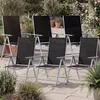 CASARIA® Gartenstühle 6er Set Hochlehner Klappbar 8-Fach Produktbild-Vorschau 2
