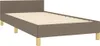 vidaXL Bettgestell mit Kopfteil ohne Matratze Taupe 90x200 Produktbild-Vorschau 3