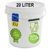 plasteo® 20 Liter Eimer mit Deckel Lebensmittelecht Produktbild-Vorschau 1
