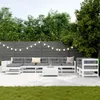 10-tlg. Garten-Sofagarnitur Weiß Massivholz Kiefer Produktbild-Vorschau 3