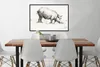 MuchoWow® MuchoWow® Gerahmtes Poster Stehendes Schwein im Produktbild-Vorschau 2