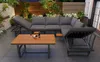 Gartenlounge-Set Akazienholz & Eisen, 3-tlg. Lounge-Gruppe Produktbild-Vorschau 1