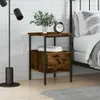 vidaXL Stolik nocny dąb wędzony 34x36x50 cm materiał Podgląd zdjęcia produktu 1