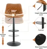 A bar stool with various features highlighted by diagrams and text. Produktbild-Vorschau