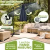 tillvex® Aluminium Parasol rechthoekig Ø 330 cm met Productafbeelding-voorbeeld 3