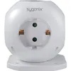A white Sygonix power strip cube is shown against a white background. Produktbild-Vorschau