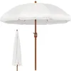 A white umbrella is shown open, with a closed umbrella in the background. Produktbild-Vorschau