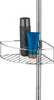 A shower caddy shelf with two bottles on it, attached to a telescopic pole. Produktbild-Vorschau