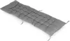 A long, gray, tufted cushion for a garden lounger, shown on a white background. Náhľad obrázku produktu