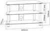 Mobile TV - Credenza TV - Mobile audio - Larghezza 80 cm - Anteprima dell’immagine prodotto 4