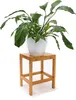 Relaxdays Bambushocker, HxBxT:40x28x32cm, aus Holz, Produktbild-Vorschau 1