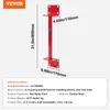 A red metal mounting bracket for an electric hoist, with dimensions and specifications displayed. Náhľad obrázku produktu