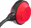 A close-up view of a red and black submersible pump with a float switch. Náhled obrázku produktu
