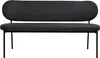 byLIVING Bank JERSEY / Webstoff dunkelgrau / Gestell Metall Produktbild-Vorschau 4