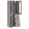 The Living Store Highboard Grau Sonoma 69,5x34x180 cm Produktbild-Vorschau 5