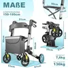 KESSER® Rollator Aluminium faltbar, höhenverstellbar & bis Produktbild-Vorschau 2