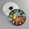Wanduhr - Rund - Glasuhr - Brücke See - 30x30cm - Produktbild-Vorschau 2