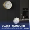 Wanduhr gold Ø15x4cm Aluminium Küchenuhr Dekouhr Uhr Produktbild-Vorschau 3
