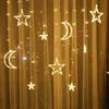 3m LED Stern Mond Lichterkette Lichtervorhang Produktbild-Vorschau 4
