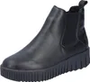 A black leather Chelsea boot with a platform sole is shown against a white background. Voir les images du produit