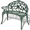 Panchina da giardino 100 cm in fusione di alluminio verde Anteprima dell’immagine prodotto 4