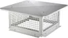 A stainless steel chimney cap with a square base and a pyramid-shaped top. Anteprima dell’immagine prodotto